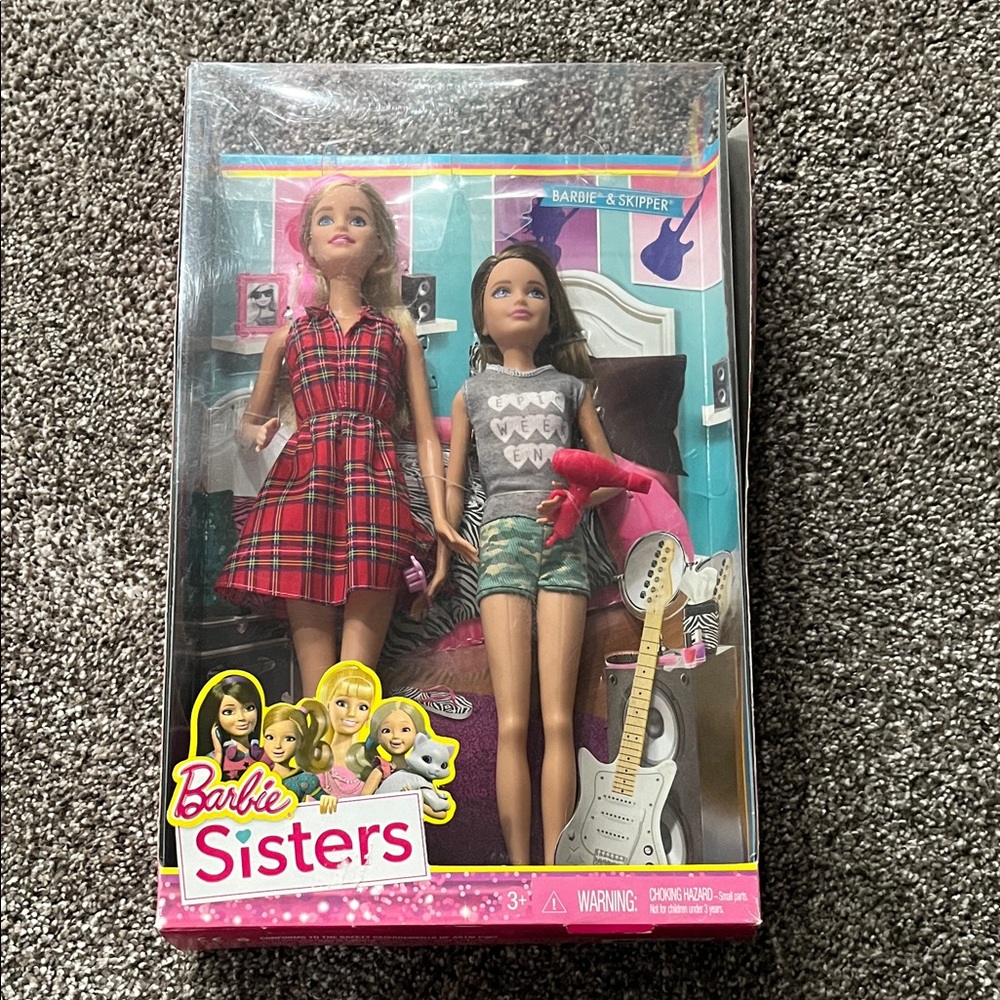 Barbie Sisters Doll Set - Plaid and Denim